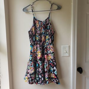 Sleeveless Floral Print Dress